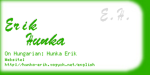 erik hunka business card
